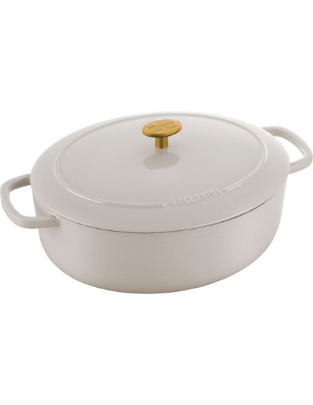 Garnek Żeliwny Owalny Ballarini Bellamonte - Kość Słoniowa, 6.5 Ltr