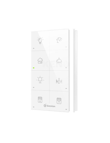Grenton Panel Dotykowy Grenton / 8 Pól Dotykowych / Tf-Bus / Biały Szklany Front