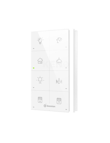 Grenton Panel Dotykowy Grenton / 8 Pól Dotykowych / Tf-Bus / Biały Szklany Front