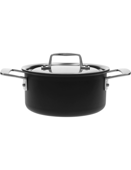 Demeyere Black 5 Garnek Niski Z Pokrywką 2.2 Ltr