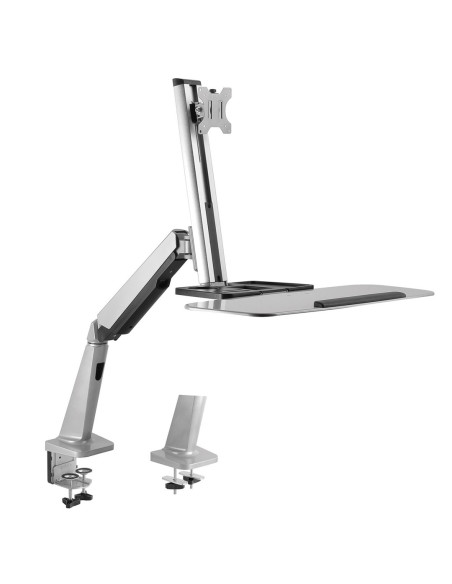 Maclean Mc-728 Uchwyt / Stojak Do Monitorów 81,3 Cm (32") Srebrny