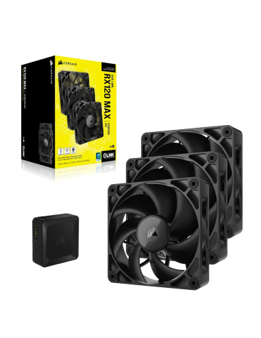 Zestaw 3 Wentylatorów Corsair Lăľfter 120*120*25 Icue Link Rx120 Max Triple Kit