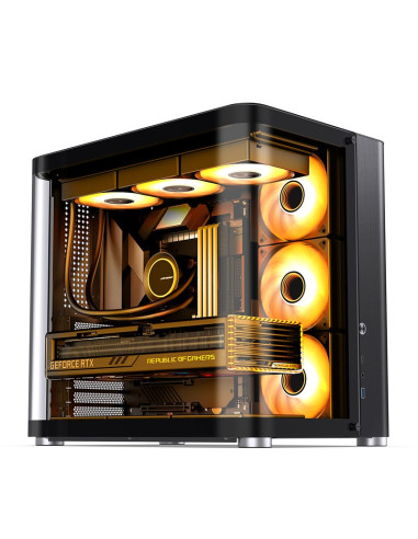 Jonsbo Tk-2 2.0 Midi-Tower, Szkło Hartowane - Czarne