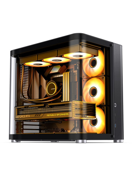 Jonsbo Tk-2 2.0 Midi-Tower, Szkło Hartowane - Czarne
