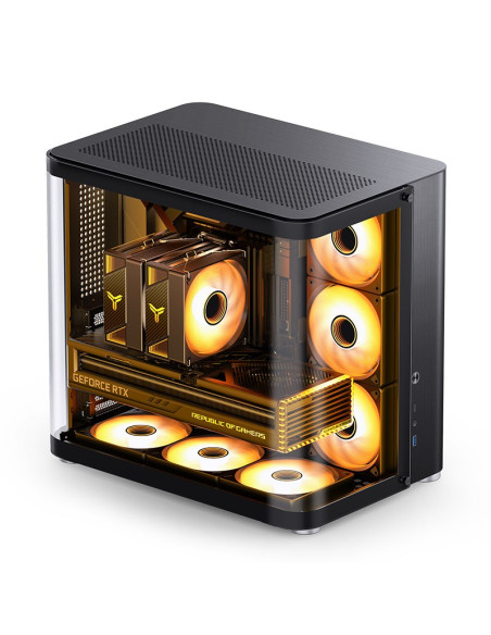 Jonsbo Tk-2 2.0 Midi-Tower, Szkło Hartowane - Czarne