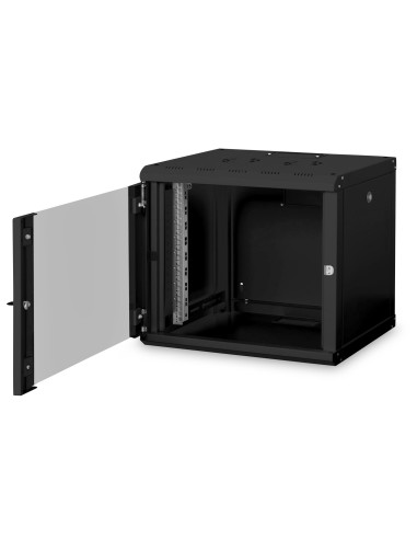 Digitus Szafa Sieciowa Wisząca Unique 19" 9U Rack 600X450, Drzwi Szyba, Czarny, Niedzielona, Złożona, 100Kg