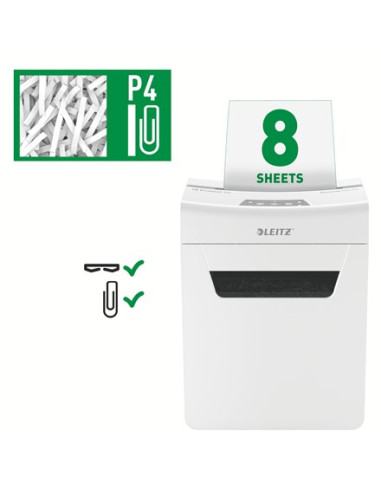 Leitz Niszczarka Iq Protect Premium 8X, P4, 8 Kartek, 14 L Kosz