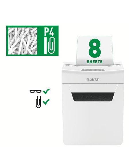 Leitz Niszczarka Iq Protect Premium 8X, P4, 8 Kartek, 14 L Kosz