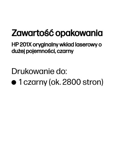 Hp 201X Oryginalny Wkład Laserowy O Dużej Pojemności, Czarny
