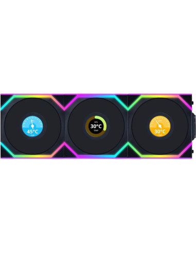Lian Li Uni Fan Sl Wireless Lcd 120 Reverse Blade Obudowa Komputera Wentylator 12 Cm Czarny 3 Szt.