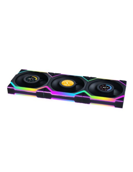 Lian Li Uni Fan Sl Wireless Lcd 120 Reverse Blade Obudowa Komputera Wentylator 12 Cm Czarny 3 Szt.