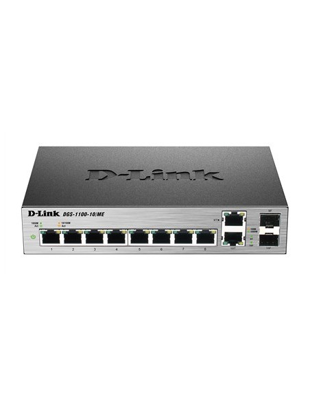 D-Link Metro Ethernet Switch Dgs-1100-10/Me Managed L2, Desktop, 1 Gbps (Rj-45) Ports Quantity 8, Combo Ports Quantity 2, Power 