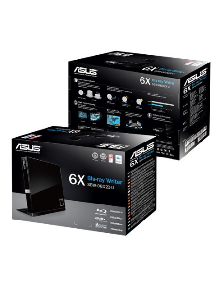 Nagrywarka Asus Sbw-06D2X-U Sbw-06D2X-U/Blk/G/As (Sata, Usb 3.0  Zewnętrzna)