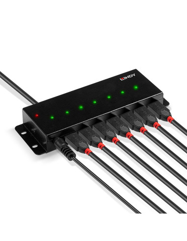 Lindy 42794 Huby I Koncentratory Usb 2.0 Type-B 480 Mbit/S Czarny