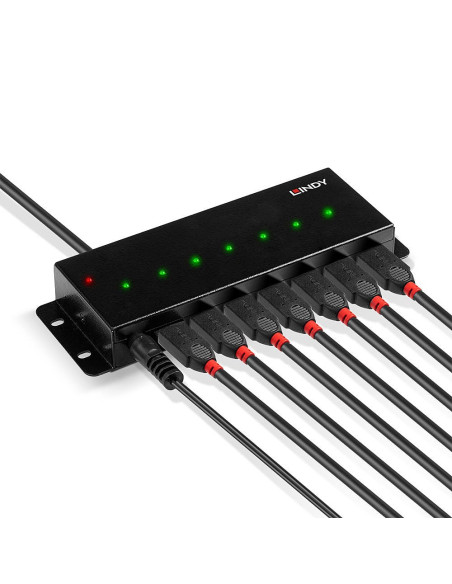 Lindy 42794 Huby I Koncentratory Usb 2.0 Type-B 480 Mbit/S Czarny