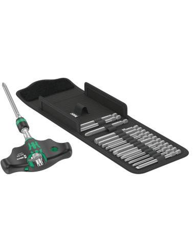 Wera Zestaw Końcówek Z Grzechotką Typu T 1/4" 17 Części W Etui Kraftform Kompakt 400 Ra Set1