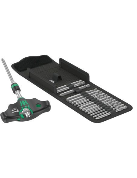 Wera Zestaw Końcówek Z Grzechotką Typu T 1/4" 17 Części W Etui Kraftform Kompakt 400 Ra Set1