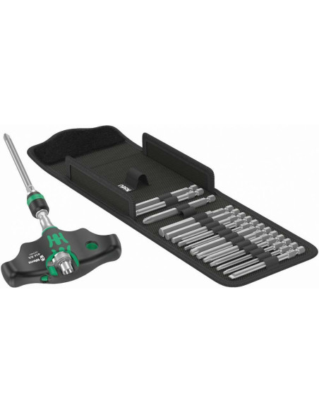 Wera Zestaw Końcówek Z Grzechotką Typu T 1/4" 17 Części W Etui Kraftform Kompakt 400 Ra Set1