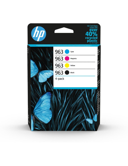 Hp Zestaw 4 Oryginalnych Wkładów Atramentowych 963 Czarny/Błękitny/Purpurowy/Żółty
