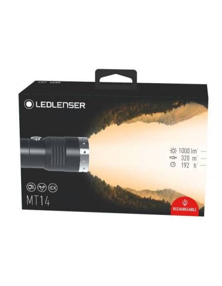 Led Lenser Mt14 Latarka Ręczna Czarny, Srebrny Led (Dioda Elektroluminescencyjna)