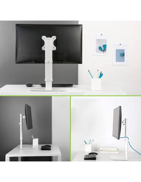 Techly Ica-Lcd 260 Uchwyt / Stojak Do Monitorów 68,6 Cm (27") Biurko Biały