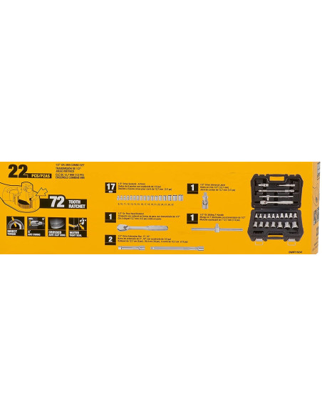 22 El. Zestaw Nasadek 1/2"