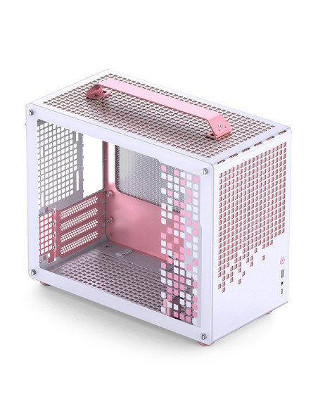 Obudowa Jonsplus Matx Handle Case Z20 - Biało-Różowa
