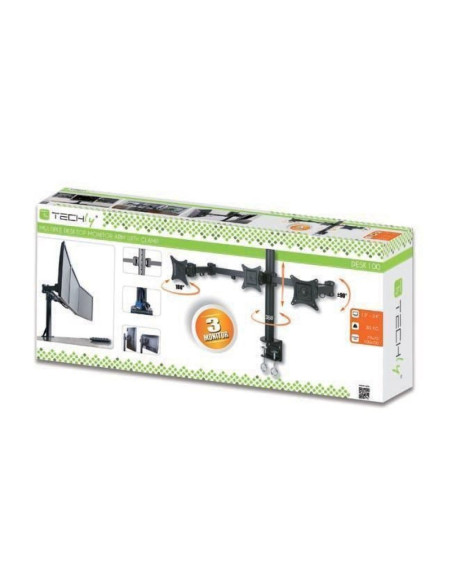 Techly Ica-Lcd 482-T Uchwyt / Stojak Do Monitorów 61 Cm (24") Biurko Czarny