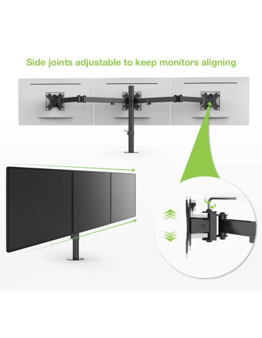 Techly Ica-Lcd 482-T Uchwyt / Stojak Do Monitorów 61 Cm (24") Biurko Czarny