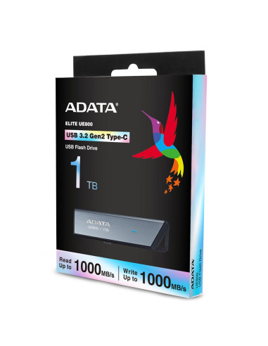 Adata Ue800 Pamięć Usb 1 Tb Usb Type-C 3.2 Gen 2 (3.1 Gen 2) Srebrny