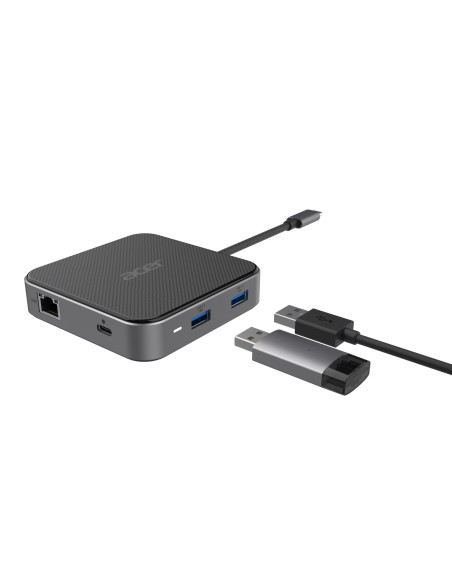Hub Wielofunkcyjny Acer 7In1 Usb4 8K Multi Display Hub 1Xhdmi/1Xdp/2Xusb3.2/Usb-C/Rj45/Audi