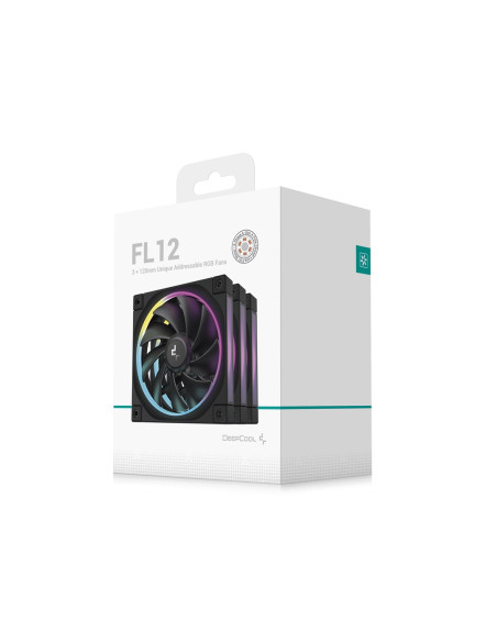 Deepcool Fl12-3 In 1 Obudowa Komputera Wentylator 12 Cm Czarny 3 Szt.