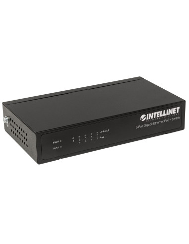 Intellinet 561228 Łącza Sieciowe Nie Zarządzany Gigabit Ethernet (10/100/1000) Obsługa Poe Czarny