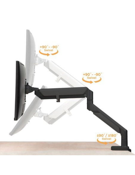 Techly Ica-Lcd 3712 Uchwyt / Stojak Do Monitorów 81,3 Cm (32") Biurko Szary