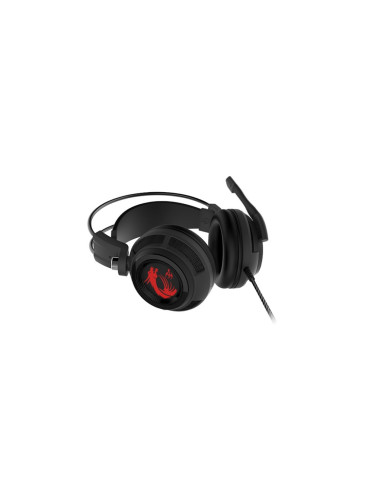 Msi Ds502 Zestaw Słuchawkowy Przewodowa Opaska Na Głowę Gaming Czarny, Czerwony