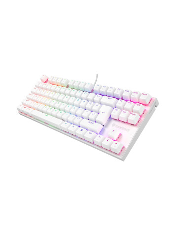 Klawiatura Dla Graczy Genesis Thor 303 Tkl Us Biała Rgb Mechaniczna Silent Switch Hot Swap
