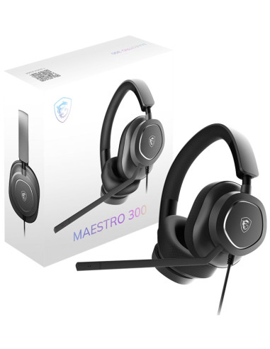Msi Maestro 300 Zestaw Słuchawkowy Przewodowa Opaska Na Głowę Gaming Usb Type-C / Usb Type-A Czarny