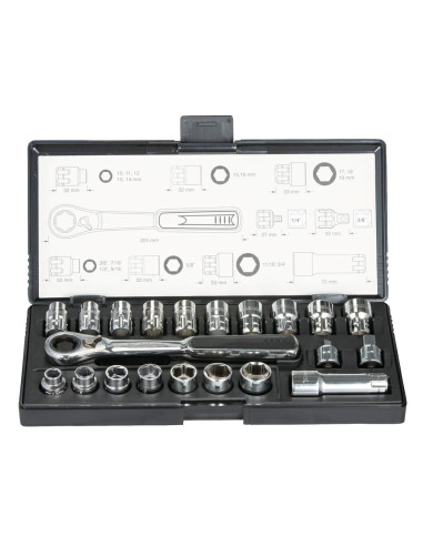 Makita Zest.nasadek+Klucz Z Adapterem 1/4" 3/8" 21El