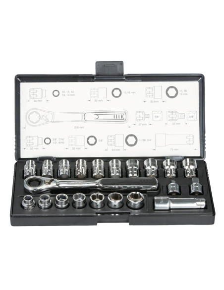 Makita Zest.nasadek+Klucz Z Adapterem 1/4" 3/8" 21El
