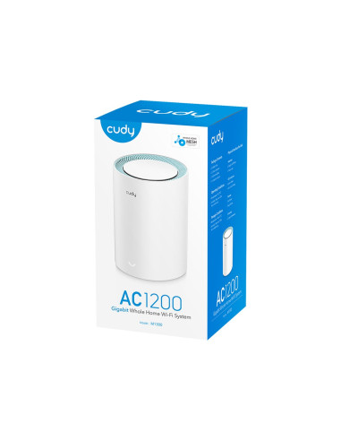 Siatkowy System Wi-Fi Cudy M1300 1-Pack Siatkowy System Wi-Fi Dual-Band (2.4 Ghz/5 Ghz) Wi-Fi 5 (802.11Ac) Biały Wewnętrzne