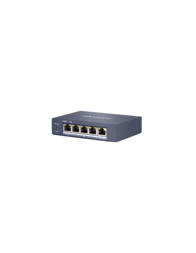 Hikvision Przełącznik 4Xpoe (1X Hipoe 60W), 1Xuplink