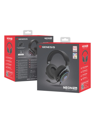 Genesis Nsg-2169 Słuchawki/Zestaw Słuchawkowy Przewodowa Opaska Na Głowę Gaming Usb Typu-A Czarny