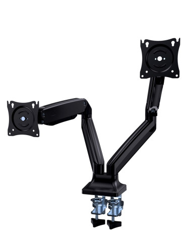 Gembird Biurkowe Regulowane Ramię Na 2 Monitory 17"-35" Do 10Kg