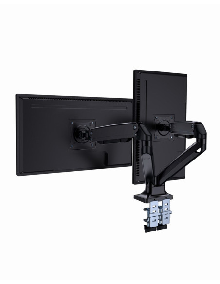 Gembird Biurkowe Regulowane Ramię Na 2 Monitory 17"-35" Do 10Kg