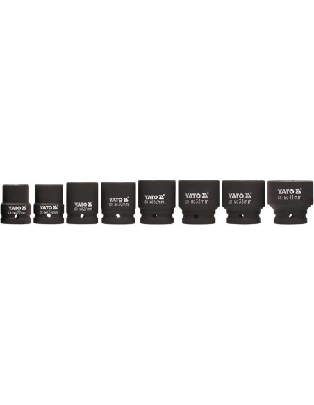 Yato Yt-1115 Gniazdo Udarowe Wpływ Socket Set Czarny