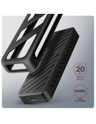 Obudowa Zewnętrzna Axagon Eem2-20G Do Dysków M.2 Nvme / Usb-C 3.2