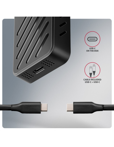 Obudowa Zewnętrzna Axagon Eem2-20G Do Dysków M.2 Nvme / Usb-C 3.2