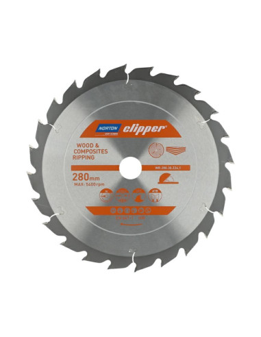 Norton Piła Tarczowa 280Mm X 30Mm X 24Z Drewno I Kompozyty Atb (3,2 / 2,2)