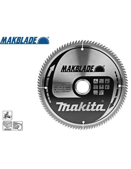 Makita Piła Tarczowa  216X30X100Z Makblade Drewno