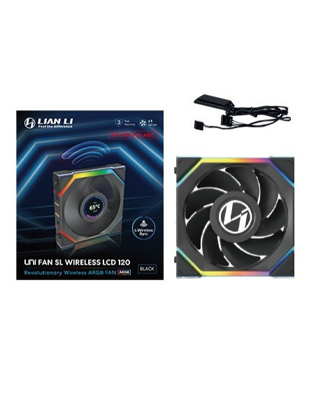 Lian Li Uni Fan Sl Wireless Lcd 120 Reverse Blade Obudowa Komputera Wentylator 12 Cm Czarny 1 Szt.